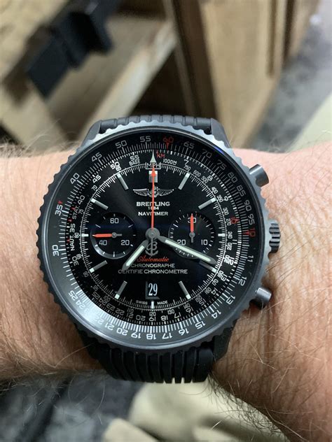 breitling navitimer heritage blacksteel|Breitling Navitimer blacksteel.